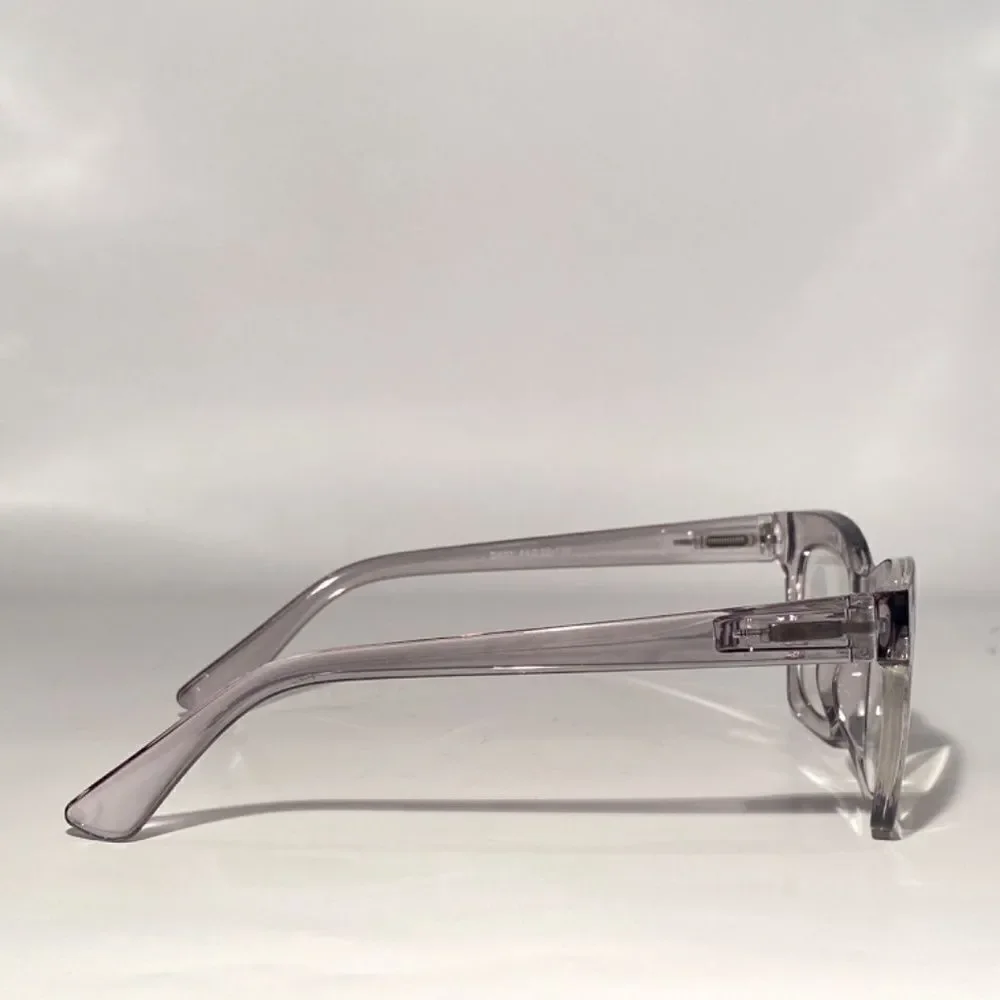 1178 Gretchen Reading Glasses 2.5 Square Clear Grey Oversize NWT